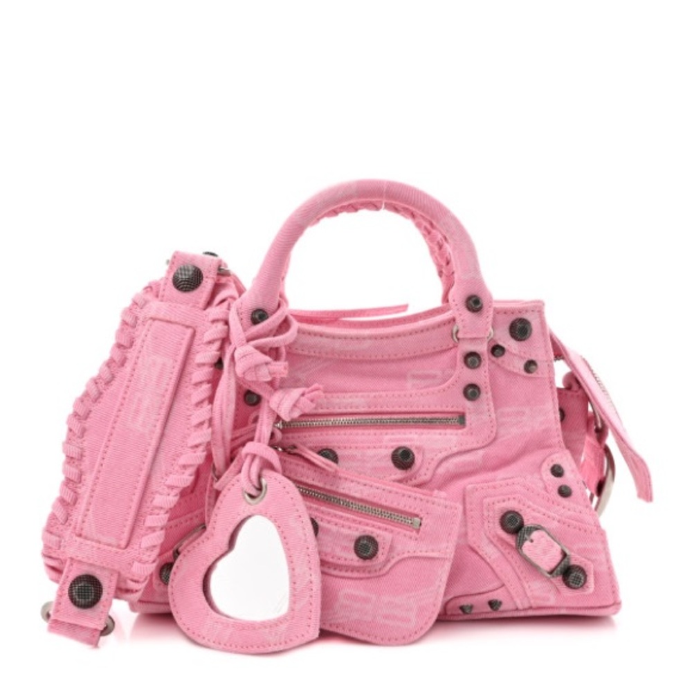 Balenciaga Pink and Black Zippered Accessory